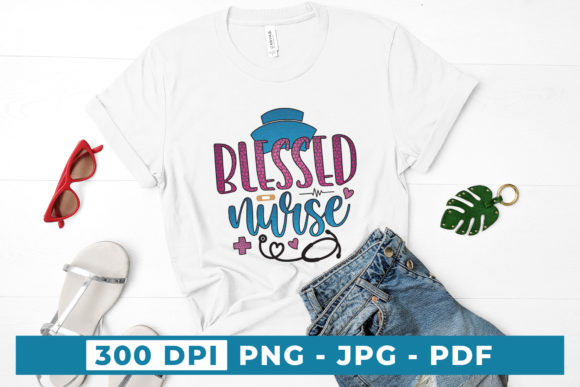 Blessed Nurse, Sublimation Design PNG