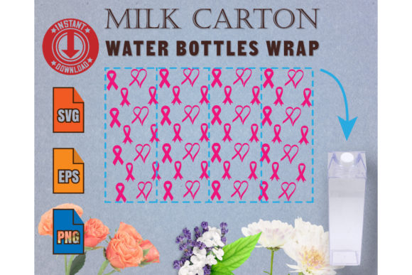 Milk Carton Water Bottles Ribbon Nurse Graphics and Crafts