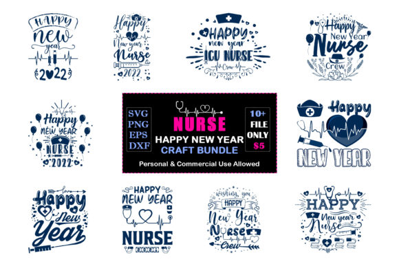 Nurse Happy New Year Craft Bundle