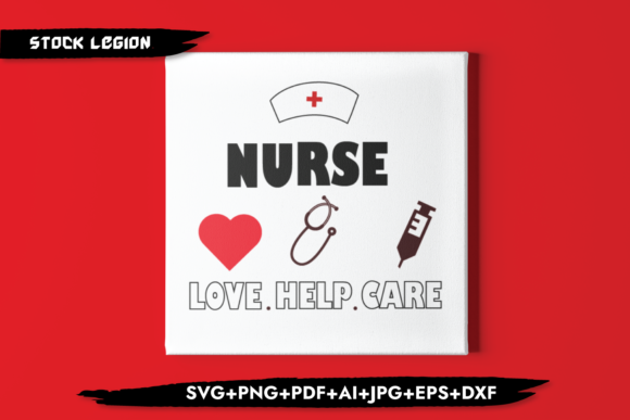 Nurse Love Help Care Graphics & Crafts