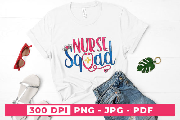 Nurse Squad PNG for Graphics & Crafts