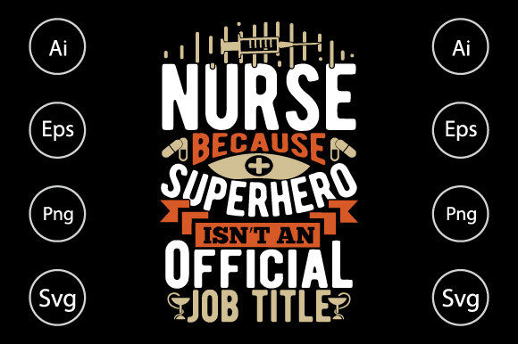 Superhero Nurse Graphic Design for Crafts and Graphics